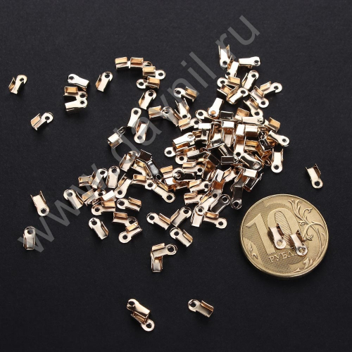 Скобы для бус 4 мм 10000 шт 390 гр золото