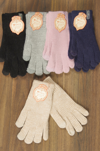 Перчатки женские 377, шерсть (цвета в ассортименте)