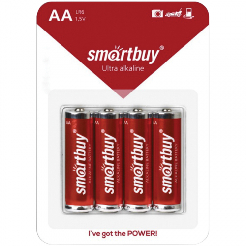 Батарейка Smartbuy LR06 AA BL4 (4/48/480) SBBA-2A04B