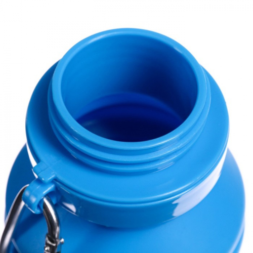 Силиконовая бутылка для воды 450 мл,  7 х 21.3 , синяя