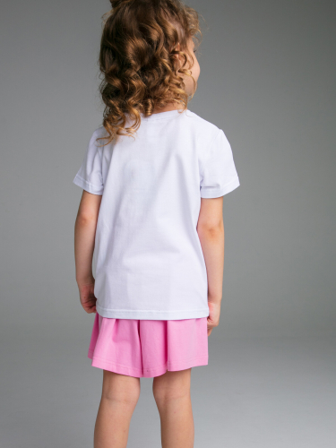  1002 р  1128 р     Комплект для девочек: фуфайка трикотажная (футболка), шорты текстильные