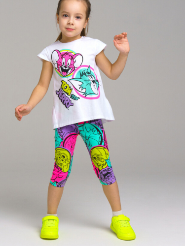  924 р  1353 р   Комплект трикотажный для девочек: фуфайка (футболка), брюки (легинсы)