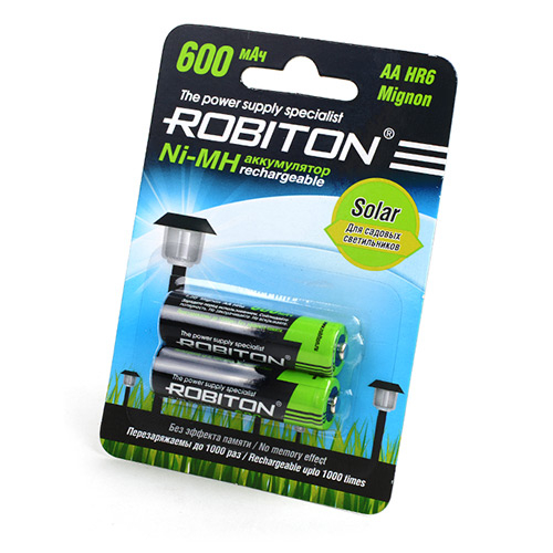 Аккумулятор AA Robiton 600 mAh BL2 (2/50)