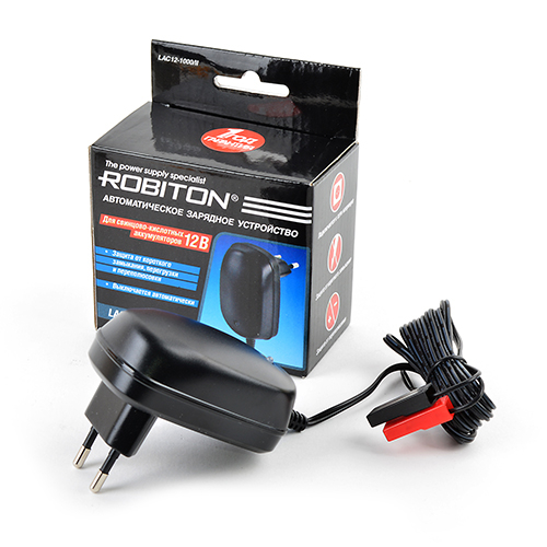 Robiton LAC12-1000/II (12v-1000mA, автомат) для свинцово-кислотных аккумуляторов и аккум.фонарей
