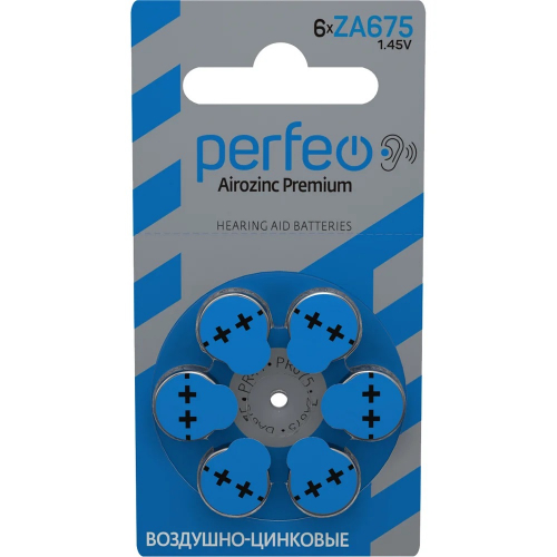 Батарейка Perfeo ZA675, PR44 BL6 (6/60/600)