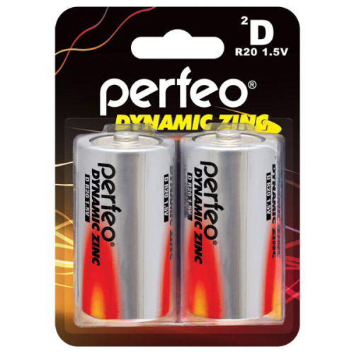 Батарейка Perfeo R20 BL2 (2/20/120)