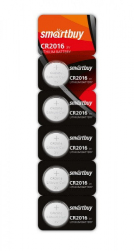 Батарейка Smartbuy CR2016 3V BL5 (5/100)