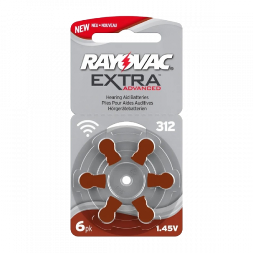 Батарейка Rayovac ZA312, PR41 BL6 (6/60)