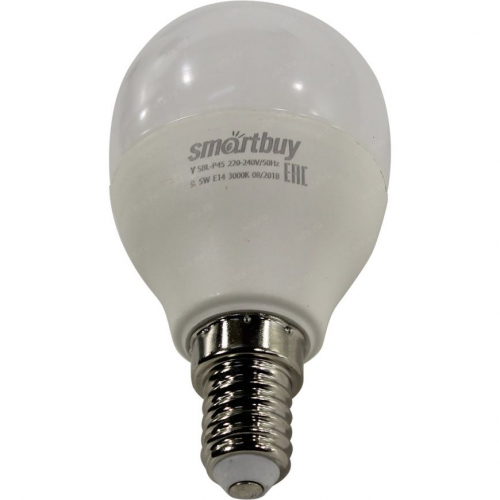 Светодиодная (LED) Лампа Smartbuy-P45-9,5W/4000/E14 (9,5W/белый/E14) (заказ кратно 10шт)