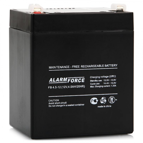 Аккумулятор 12v- 4.5Ah Alarm Force FB 4.5-12 (1/10)
