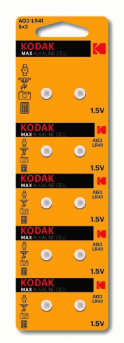 Батарейка Kodak AG 3 LR41 BL10 (10/100)