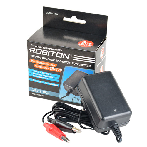 Robiton LAC612-1000 (6/12v-1000mA, автомат) для свинцово-кислотных аккумуляторов