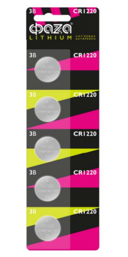 Батарейка Фаза CR1220 BL5 (5/60)