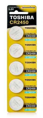 Батарейка Toshiba CR2450 3V BL5 (5/100)