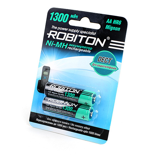 Аккумулятор AA Robiton 1300 mAh BL2 (2/50)