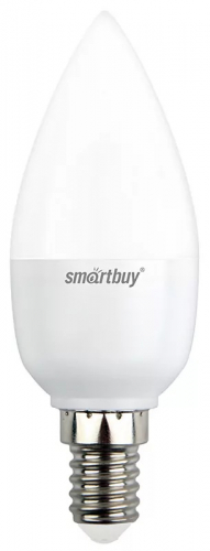 Светодиодная (LED) Лампа Smartbuy-С37-07W/6000/E14 (7W/холодный/E14) (заказ кратно 10шт)
