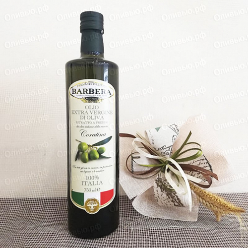 Масло оливковое EXTRA VIRGIN Monocultivar Coratina Barbera 750 мл