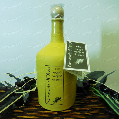Масло оливковое EXTRA VIRGIN НЕфильтрованное Nettare D'Olivo 500 мл Amfora Yellow