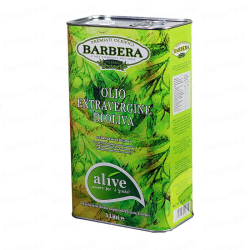 Масло оливковое EXTRA VIRGIN Alive Barbera 3 л ж/б
