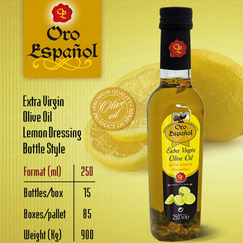 Масло оливковое EXTRA VIRGIN Лимон Oro Espanol 250 мл Old Sicilia