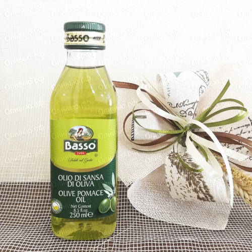 Масло оливковое рафинированное Pomace Olive Oil Basso 250 мл