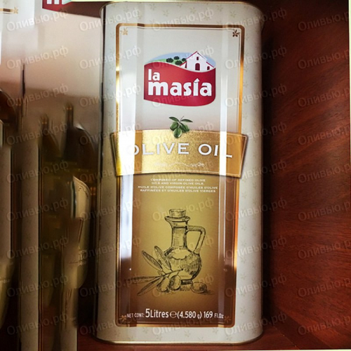 Масло оливковое Pure Olive Oil La Masia 5 л ж/б