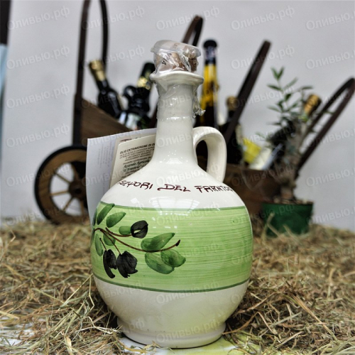 Масло оливковое EXTRA VIRGIN НЕфильтрованное Antichi Sapori 500 мл Ceramic с зеленой полосой