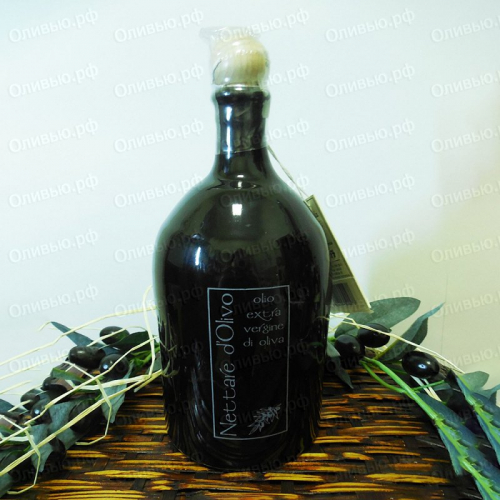 Масло оливковое EXTRA VIRGIN НЕфильтрованное Nettare D'Olivo 500 мл Amfora Black
