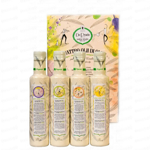 Набор оливковых масел EXTRA VIRGIN Organic Антонио Вивальди: Зима, Весна, Лето, Осень De Prado 4*250 мл