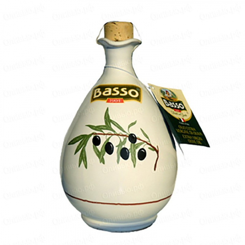Масло оливковое EXTRA VIRGIN НЕфильтрованное Basso 750 мл Ceramic
