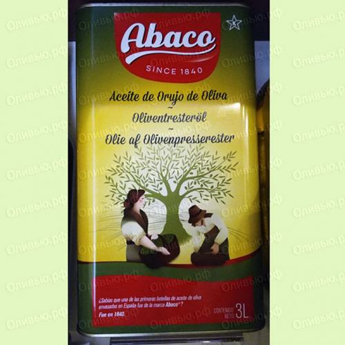 Масло оливковое рафинированное Pomace Olive Oil Abaco 3 л ж/б