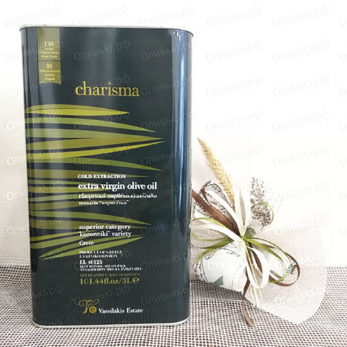 Масло оливковое EXTRA VIRGIN Charisma 3 л ж/б