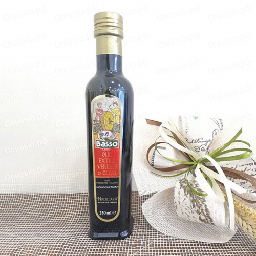 Масло оливковое EXTRA VIRGIN Monocultivar Nocellara Basso 250 мл