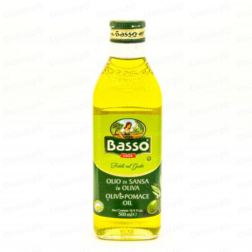 Масло оливковое рафинированное Pomace Olive Oil Basso 500 мл