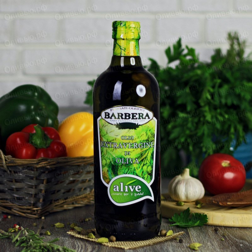 Масло оливковое EXTRA VIRGIN Alive Barbera 1 л