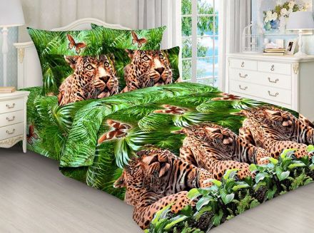 Пододеяльник 2,0 сп бязь ЛЮКС бесшовный Зов джунглей арт. 3025/1