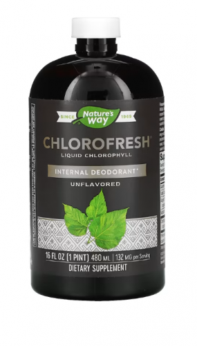 Nature's Way, Chlorofresh, жидкий хлорофилл, без добавок, 480 мл (16 жидк. унций)