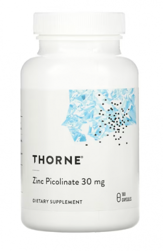 Thorne Research, пиколинат цинка, 30 мг, 180 капсул