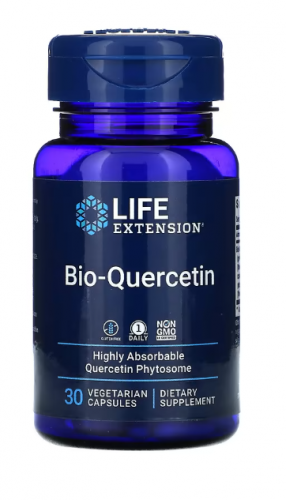 Life Extension, биокверцитин, 30 вегетарианских капсул