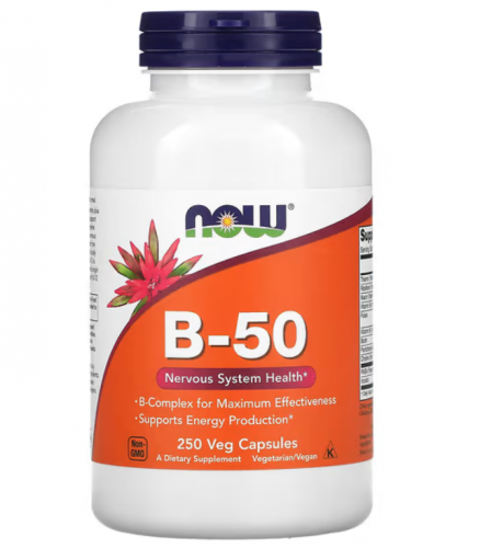 NOW Foods, B-50, 250 растительных капсул