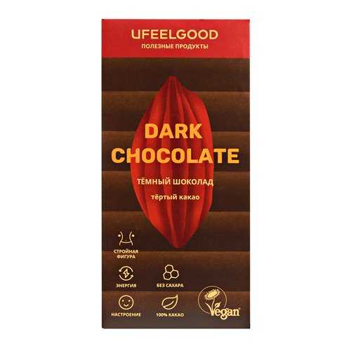 Какао плитка (100% шоколад, без сахара)
