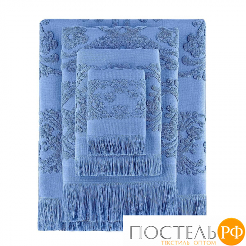 Полотенце Arya С Бахромой 50X90 Isabel Soft Голубой