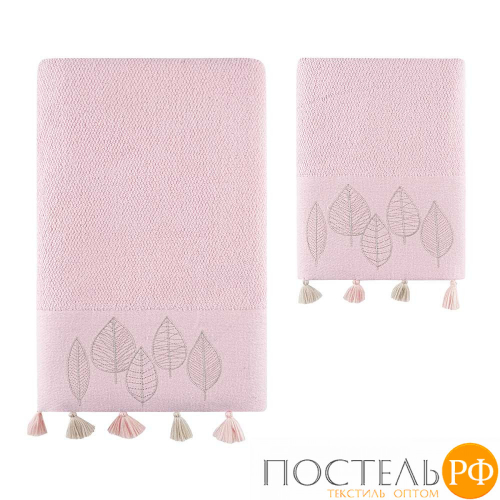 Полотенце Arya с Вышивкой 70X140 Sophia Розовый