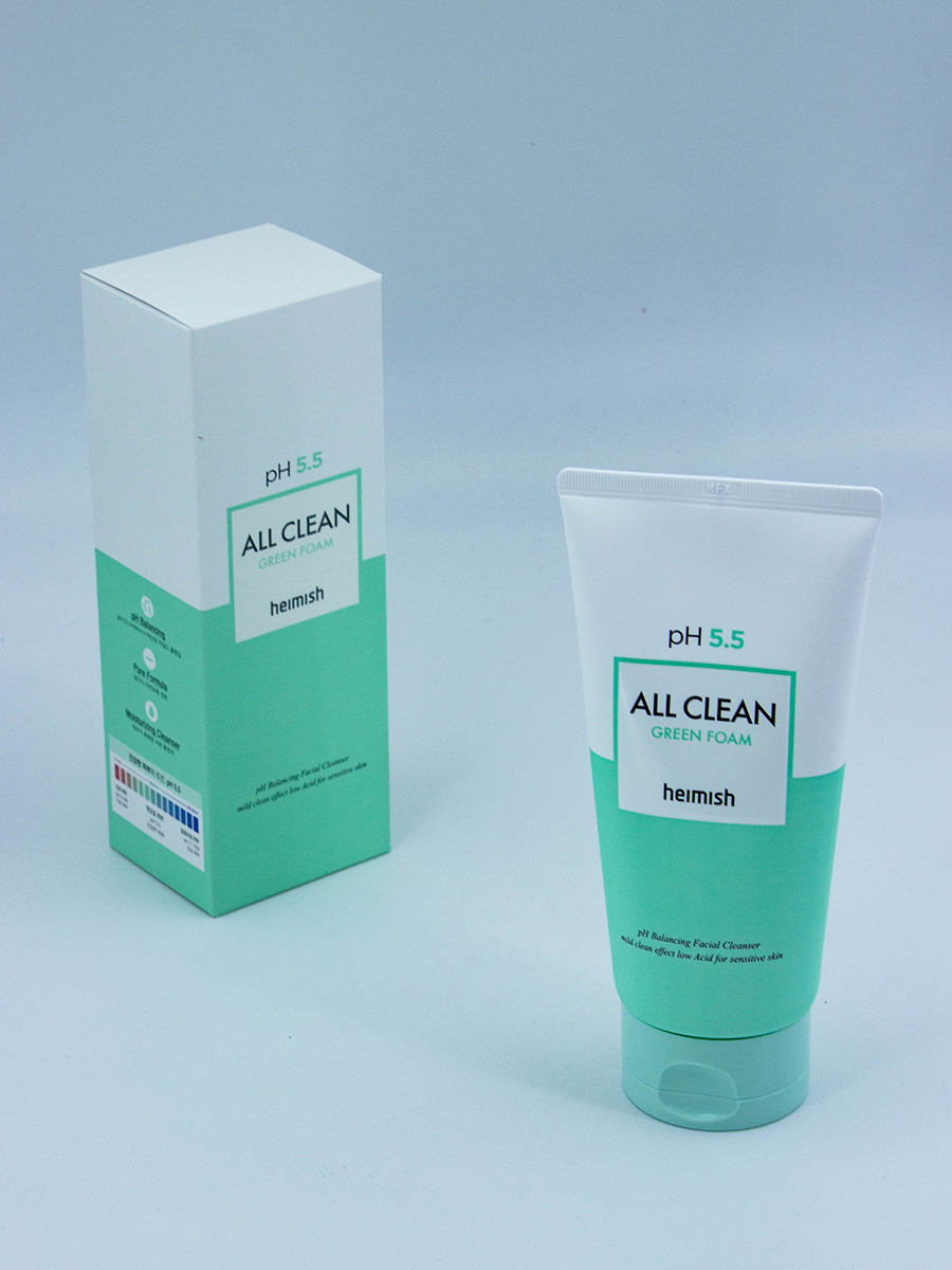 HEIMISH - ПЕНКА ДЛЯ УМЫВАНИЯ С НЕЙТРАЛЬНЫМ рН ALL CLEAN GREEN FOAM pH 5.5, 150 МЛ.