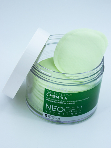 NEOGEN - ПИЛИНГ - ПЭДЫ ДЛЯ ЛИЦА С ЭКСТРАКТОМ ЗЕЛЕНОГО ЧАЯ  DERMATOLOGY BIO -PEEL GAUZE PEELING GREEN TEA, 30 ШТ.