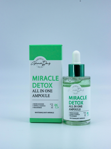 GRACE DAY - СЫВОРОТКА ДЛЯ ЛИЦА С ЭКСТРАКТОМ ЦЕНТЕЛЛЫ MIRACLE DETOX ALL IN ONE AMPOULE, 50 МЛ.