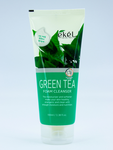 EKEL -  ПЕНКА ДЛЯ УМЫВАНИЯ С ЗЕЛЕНЫМ ЧАЕМ GREEN TEA FOAM CLEANSER, 100 ML