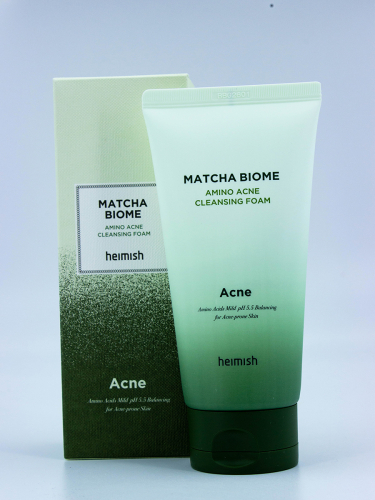 HEIMISH - ПЕНКА ДЛЯ УМЫВАНИЯ С АМИНОКИСЛОТАМИ И ЭКСТРАКТОМ ЧАЯ МАЧА MATCHA BIOME AMINO ACNE CLEANSING FOAM, 150 МЛ.