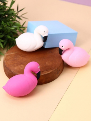 Мялка - антистресс «Squeeze flamingo», white