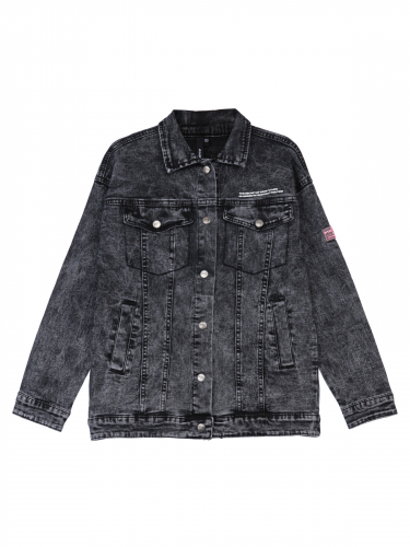  1463 р2144 р   Куртка текстильная джинсовая для девочек